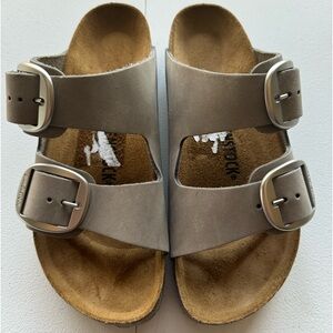 Birkenstock Arizona Big Buckle Nubuck Leather Sandal Two Straps Size 6-6.5